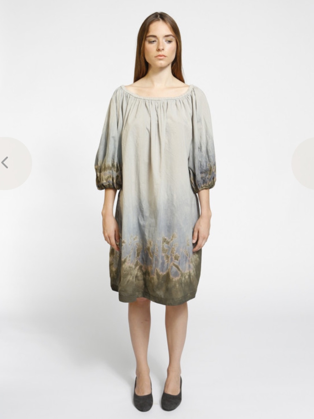 Rachel Comey Dress Womens 4 Solin Ombre Balloon Sleeve Cotton Shift Designer